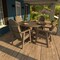 Highwood Usa Hamilton 5pc Round Outdoor Patio Furniture Dining Set AD-DNA48-WBR - alternate 2